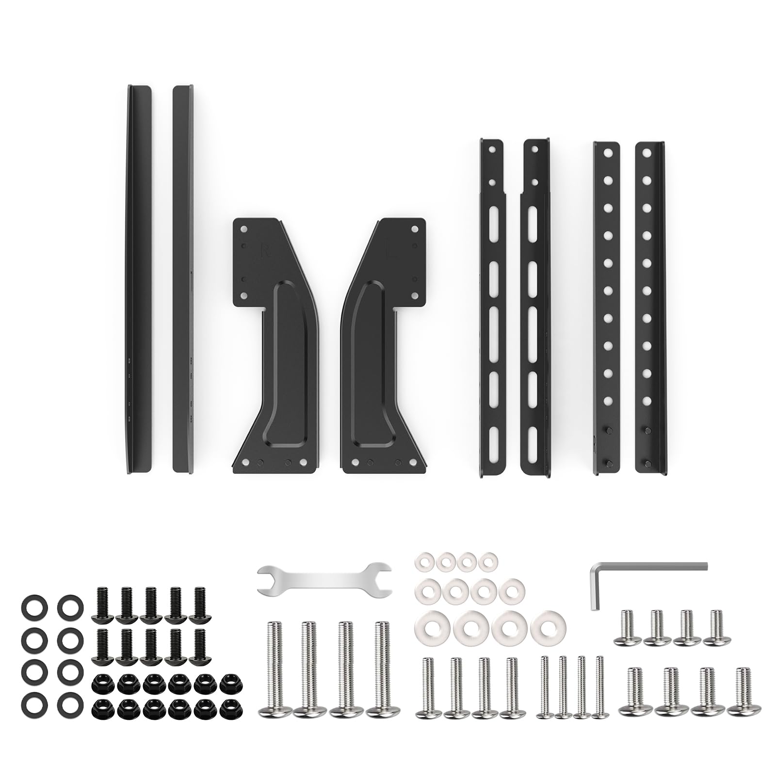 GRIFEMA Pied TV Universel pour Téléviseurs 22"-80", Hauteur Ajustable, Supporte Jusqu'à 50kg, VESA Max 800x400mm, Montage Facile - Noir