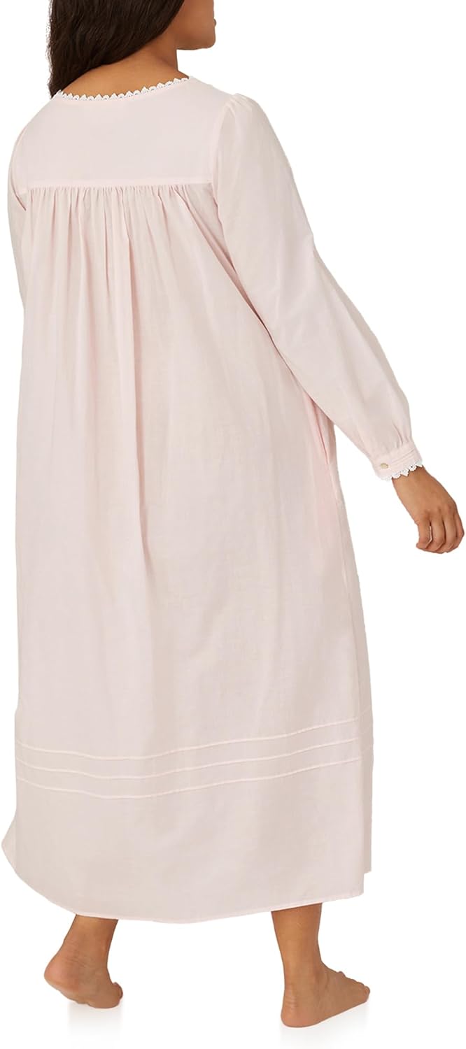 Eileen West Queen Anne’s Lace Womens Sleepwear & Loungewear - Heirloom Dream Collection - 100% Cotton Longsleeve Nightgown - Image 3
