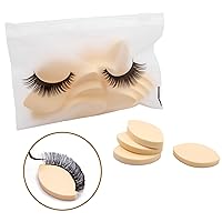 Vista 6 de 25 esponjas de práctica para artistas de pestañas principiantes Esponjas de extensión de pestañas en forma de ojos Suministros de extensión