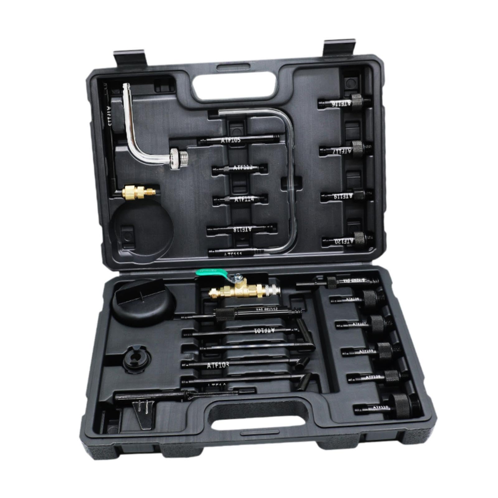 26 Pezzi Adattatore Riempimento Olio Trasmissione Valvola Kit Collegamento Ricarica Attrezzo Acciaio Resistente Adatto Meccanici Proprietari Auto