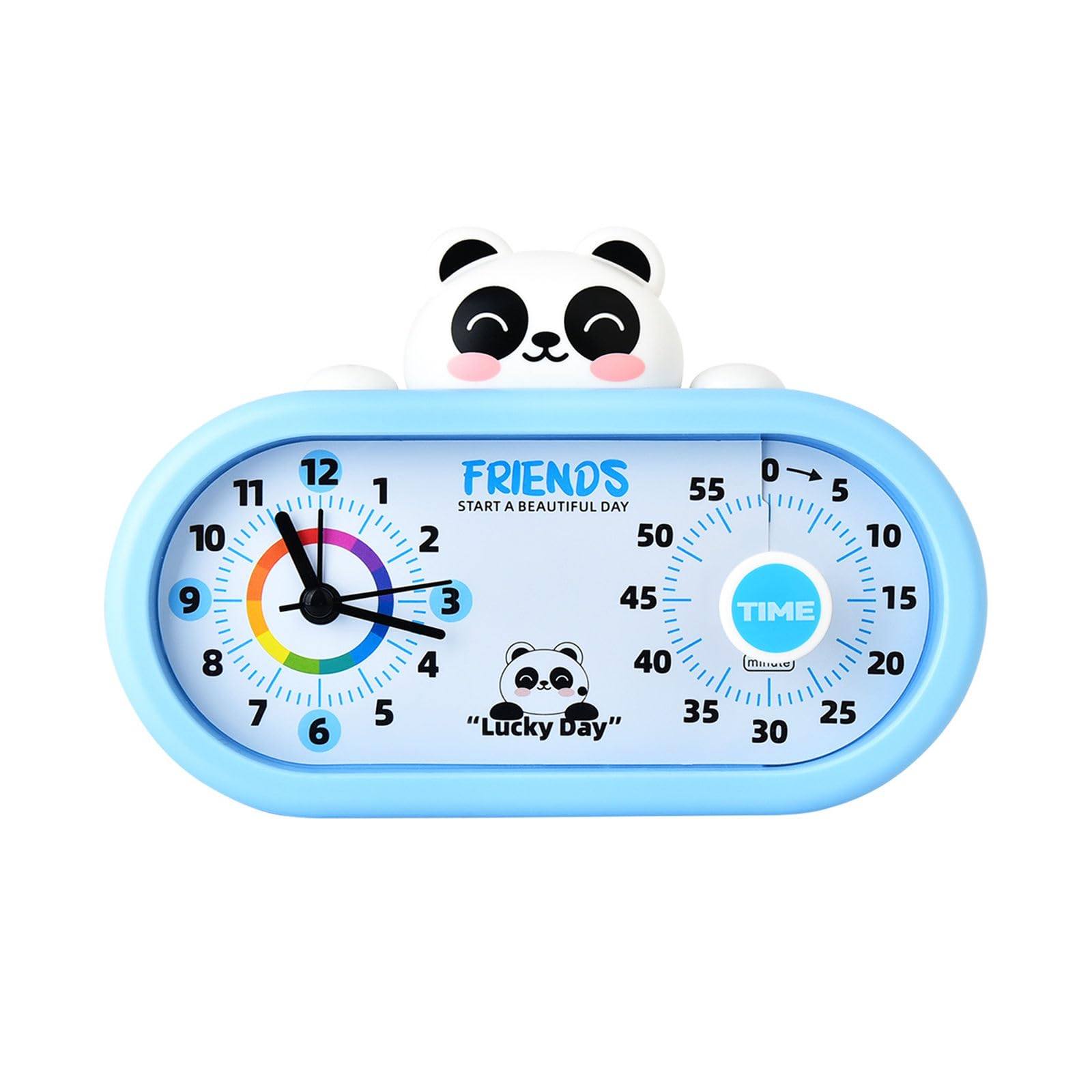 Rechargeable Quiet Visual Timer with Clock 60 Minutes Countdowns Pomodoro Timer Double Display Time Management Tool Clock