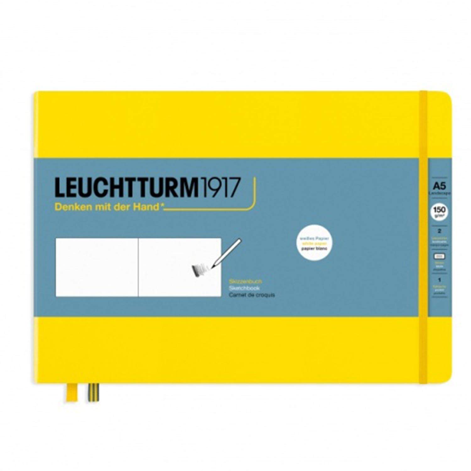 Leuchtturm1917 - Medium Landscape Hardcover Sketchbook (Lemon) - 112 Pages of 150g/m² Paper