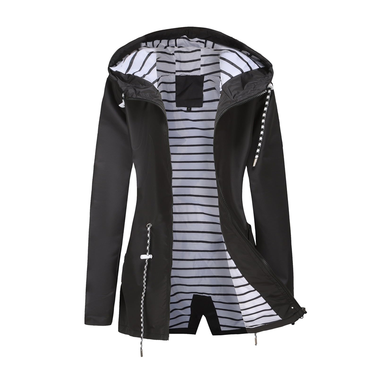 Impermeabili Da Donna Giacca A Antipioggia Impermeabile Leggero Trench Con Cappuccio Esterno Tulle Azzurro Pioggia Lungo Giubbotto Canadian Termica Running Rain Jacket Trekking Antivento