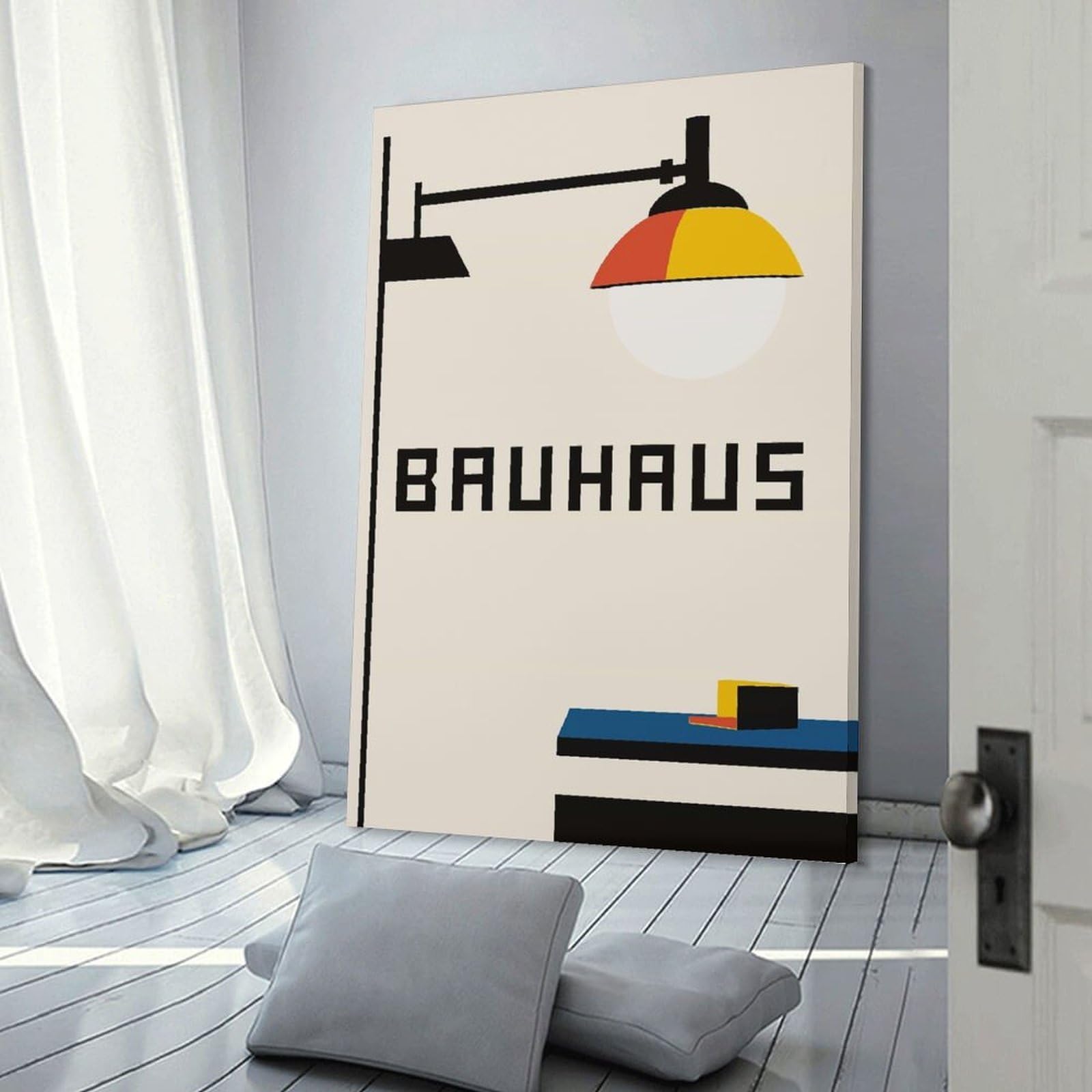 Junmoney Bauhaus Lamp Wall Art Wall Picture Print 20x30inch(50x75cm), for Lounge Decor, Offices Or Entryway Styling, A Flexible Wall Accent for Shared Spaces