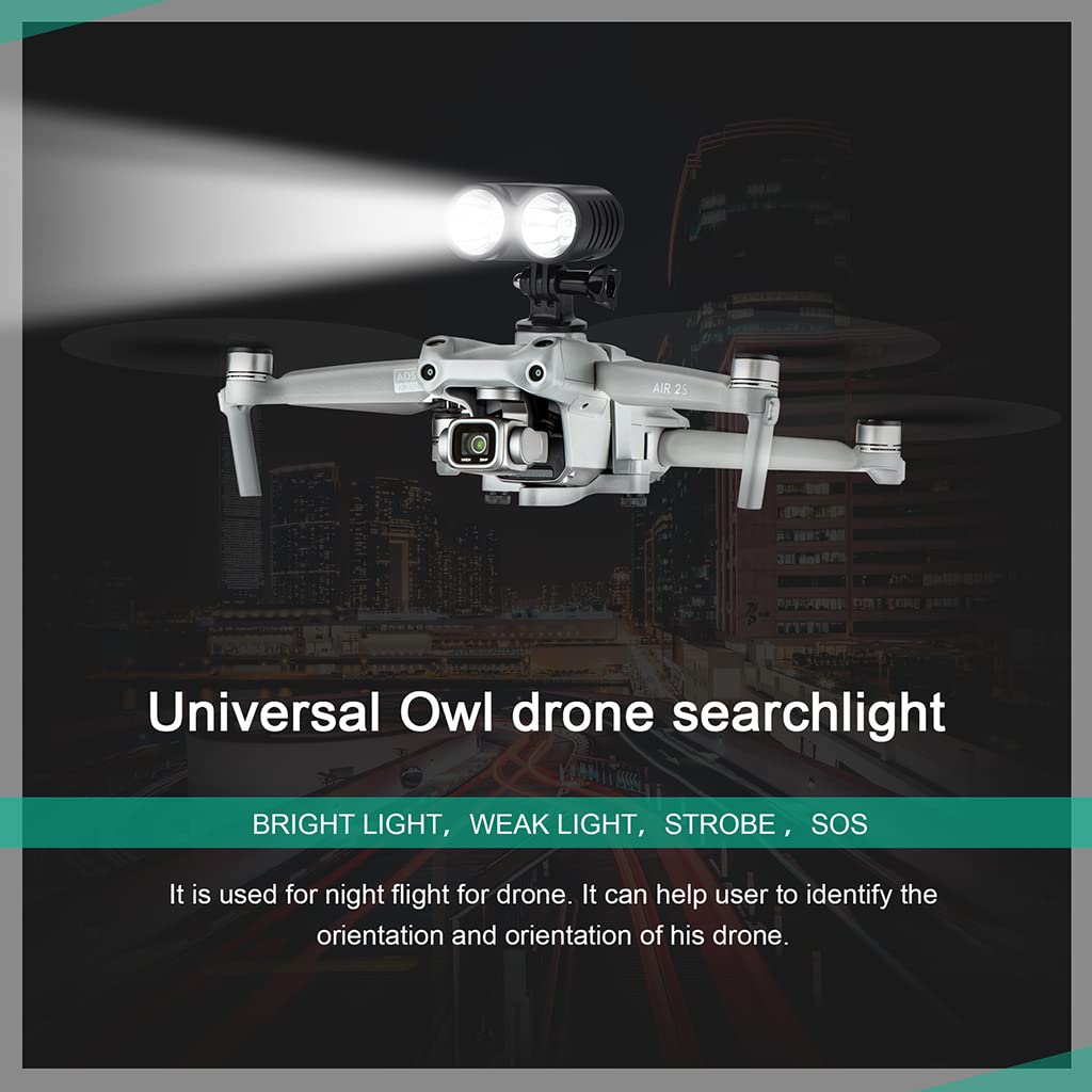 Uniwersalna sowa dron szperacz ładowalna lampa błyskowa LED do Mavic Air 2/dla Mavic Air 2S/dla dronów Mavic 2/FPV