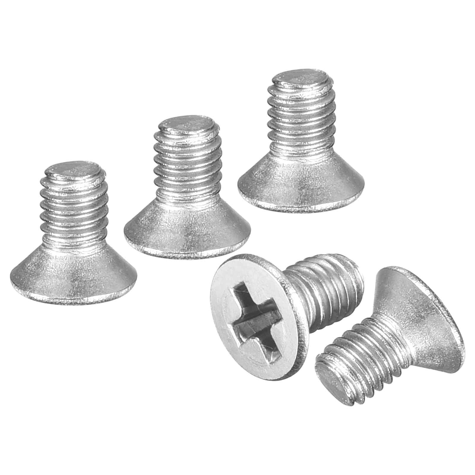 DTGN M2.5-0.45x4 Flat Head Machine Screws - 100PCS - Good for Electronics and Machinery - 304 Stainless Steel Phillips Countersunk Micro Metric Machine Screw Bolts- Silver — image 1