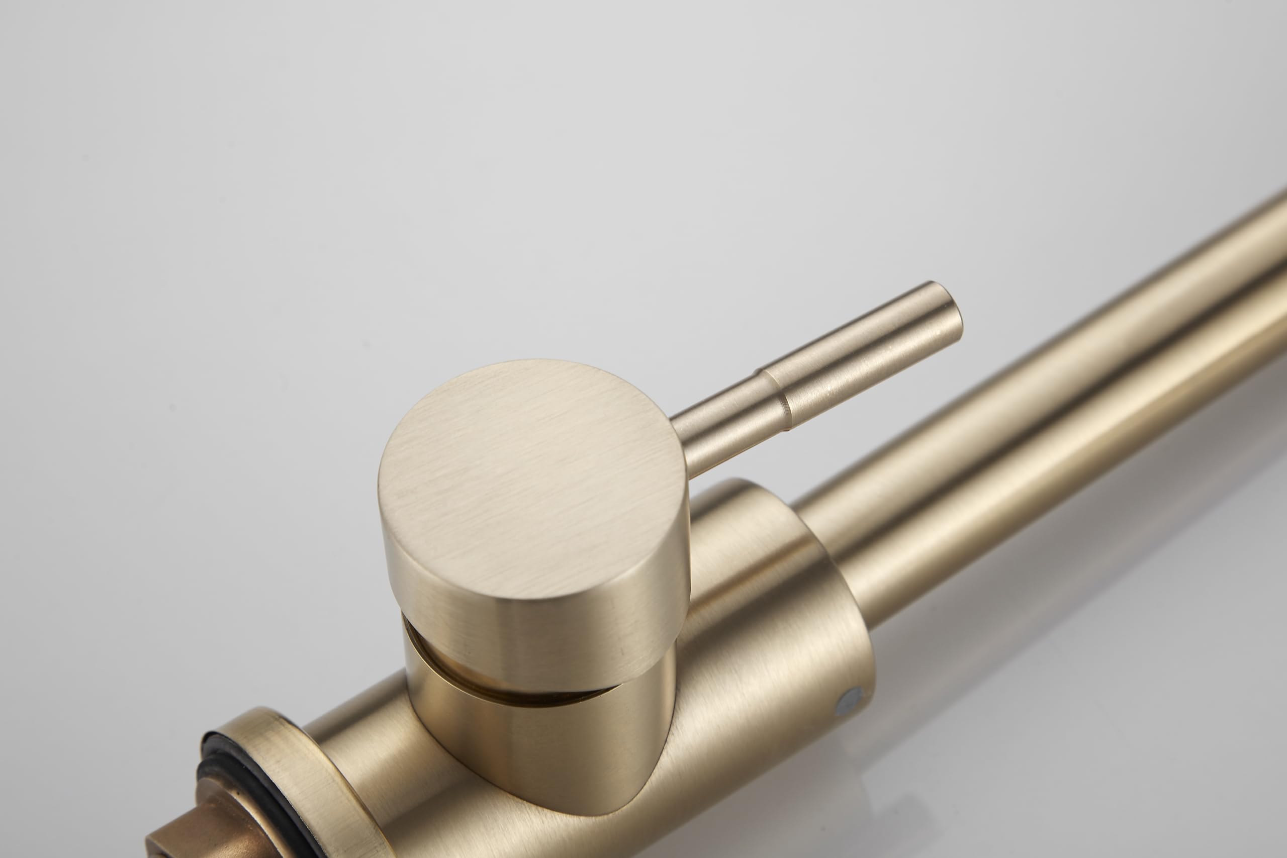 Home Range Modern U-Shaped Kitchen Sink Tap, Durable Brass Kitchen Mixer Tap with Brushed Gold Finish & 360° Swivel - Image 3