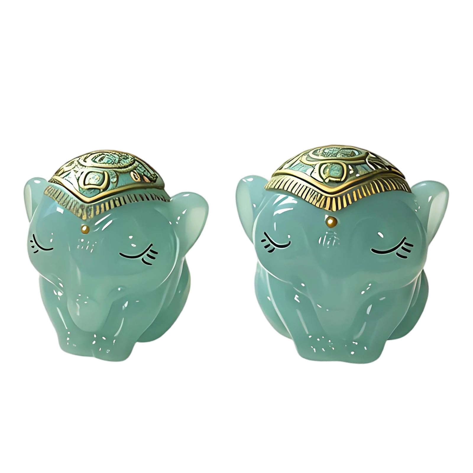 Zxfdsfdbnm Lovely Miniature Elephant Sculpture Sturdy Resin Materials Workplace Desk Decor Ideal for Bookshelf and Living Room Accent Animal Figurine Collectible