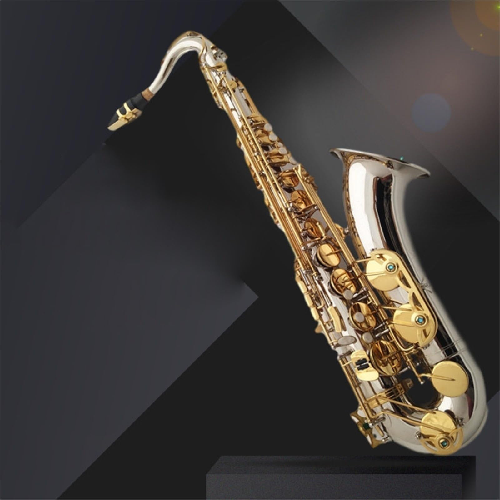 Sassofono Per Principianti Sassofono Tenore Con Corpo In Argento Chiave Dorata Sassofono Tenore In Si Bemolle Sassofono Tenore Per Principianti