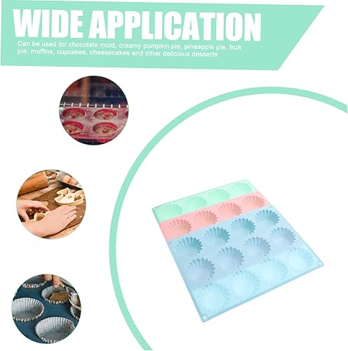 Miniatura 8 de LIFKOME 3pcs Cake Mold Silicone Soap Molds Gummy Mold Mini Para Hornear Soap Silicone Molds Baking Molds Silicone Tart Pan Silicone Muffin Pan