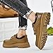 WUBENHUANSHOE Men's Casual Shoes Fashion Leather Work Boot Leisure Men Shoes Comfortable Platform Footwear Retro Tactical Flats (Brown,9.5)