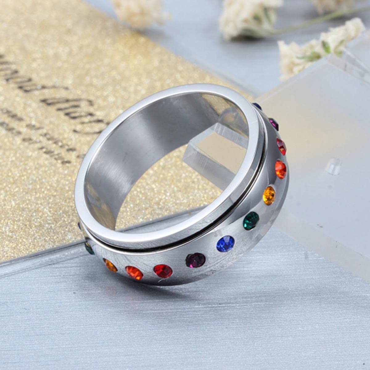 Classico semplice opaco stretto/largo anello in acciaio al tanio per le donne anello di coda alla moda regalo di gioielli per fedi nuziali color oro rosa/argento