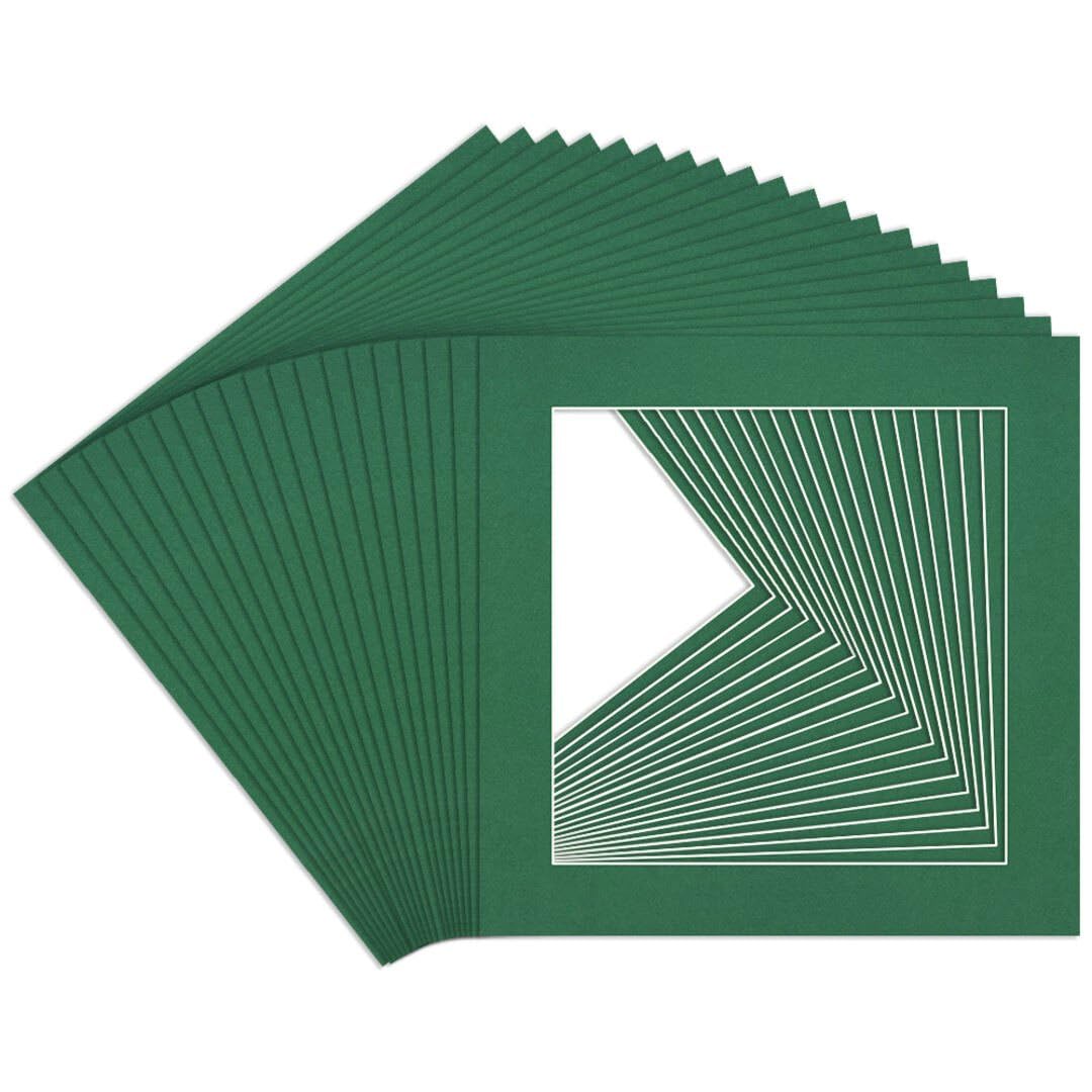 Procut Global 40x40cm Emerald Picture Mounts to Fit 30x30cm Aperture - Precision Cut Cardboard Photo Mount - Ideal for Frames, Prints, Artwork & Certificates - Sizes & Colours Available - 20 Pack โ image 1