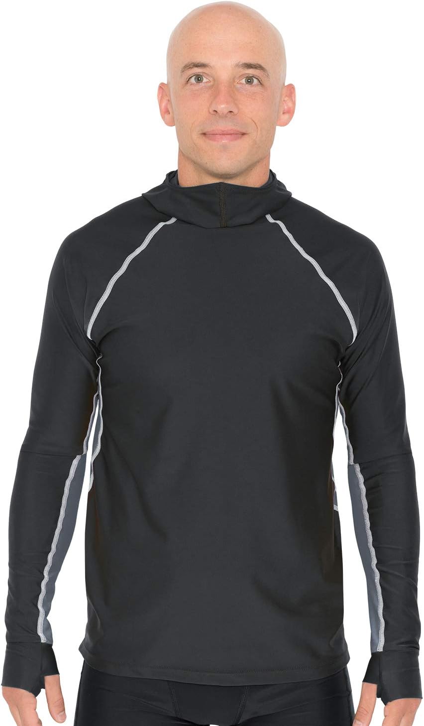 Tuga Men's Snorkel Hooded Rashguard, UPF 50+ Sun Protection Swim Shirt, USA Made - Image 3