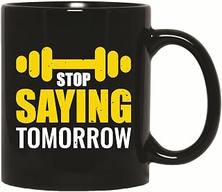 Gym Fitness Gift Ideas Perfect Way to Encourage Healthy Lifestyle Great for Fitness Enthusiasts 11oz 15oz Black Coffee Mug