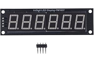 TM1637 6-Digit Red 7-Segment LED Display Module DIY Clock Kit