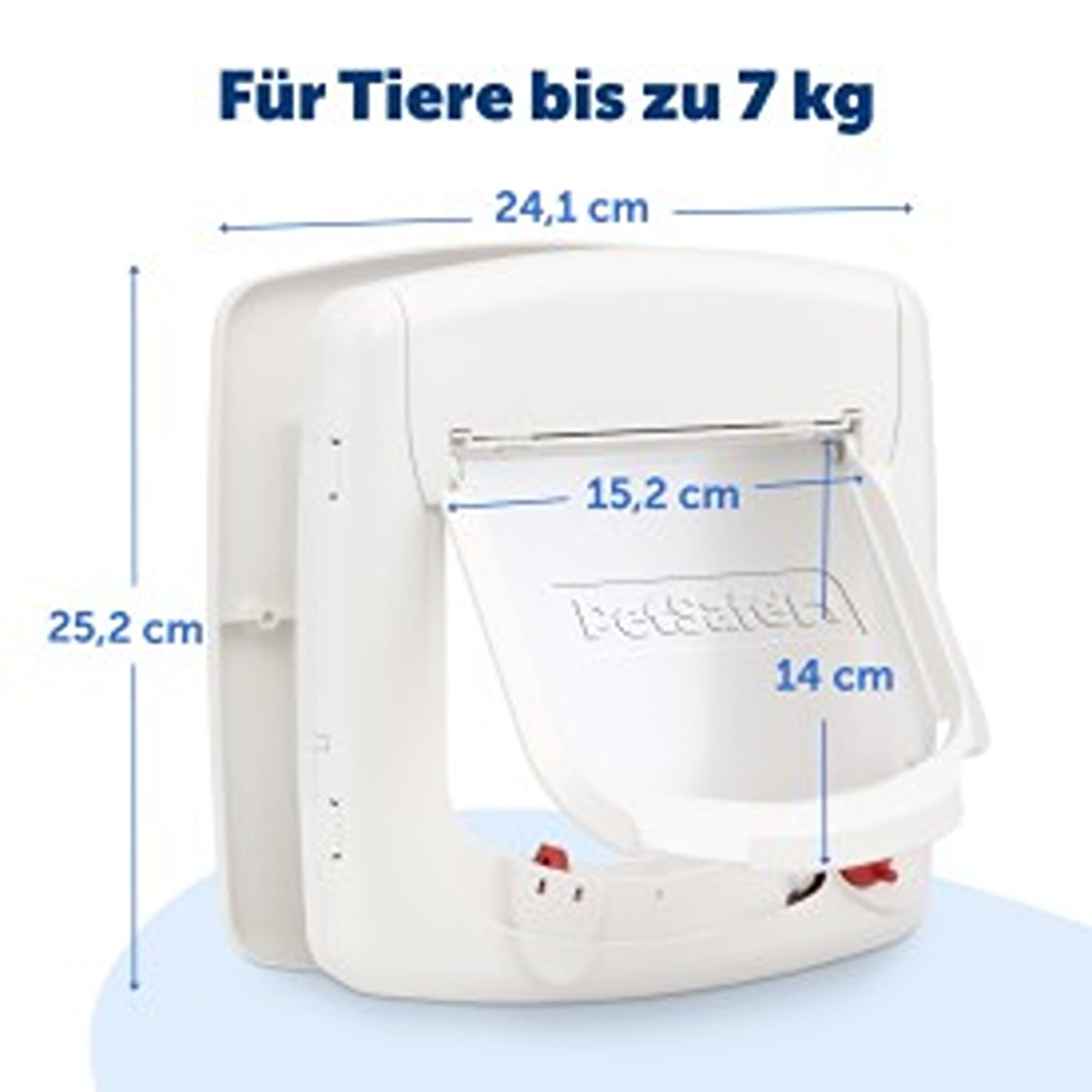 PetSafe Staywell Magnetische Katzenklappe Deluxe, Magnet-Schlüssel gibt nur Ihrer Katze Zugang - hält fremde Tiere draußen, mit 4 Verschlussoptionen, für Katzen bis zu 7 kg, Weiß
