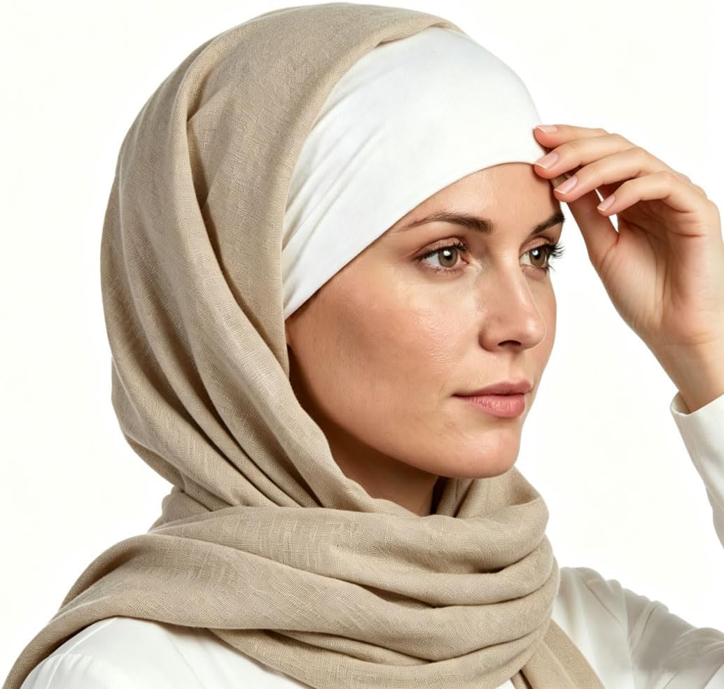 ® Soft Satin Turban Hat Inner Hijab Caps Underscarf Bonnet Hat Headwear for Cancer&Sleep