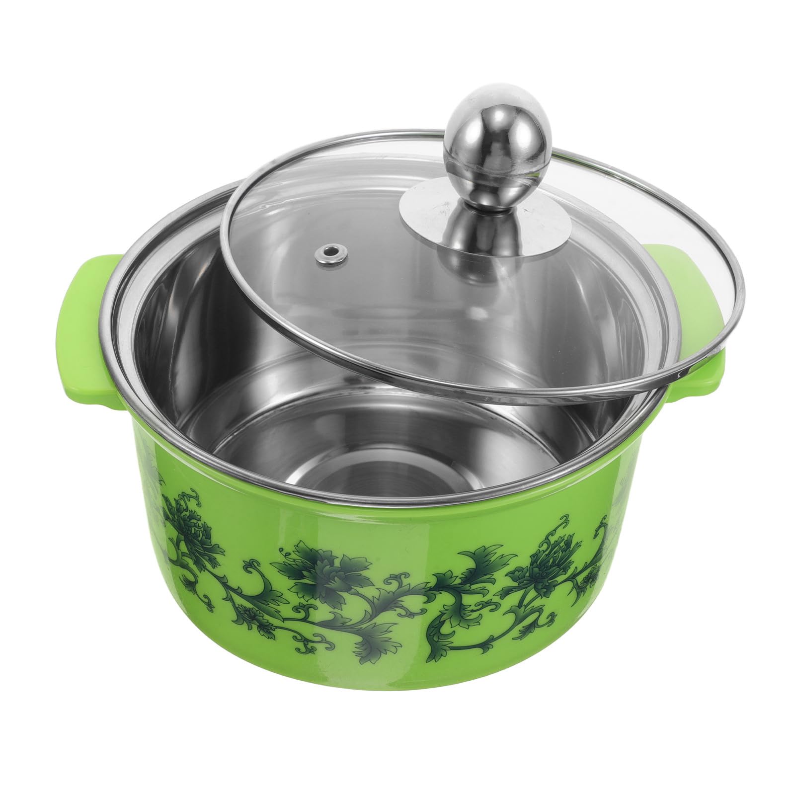 Petite casserole en acier inoxydable de qualité supérieure avec couvercle vert