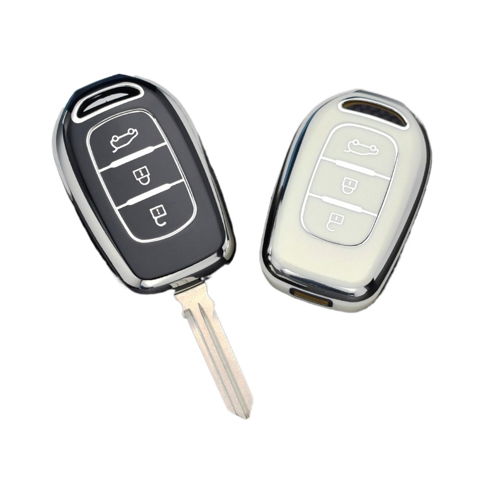 Miękka obudowa kluczyka samochodowego TPU do Renault Kwid symbol ruchu Dacia Sandero Logan Duster 2016-2018 Fob Shell brelok (kolor: brelok 2)