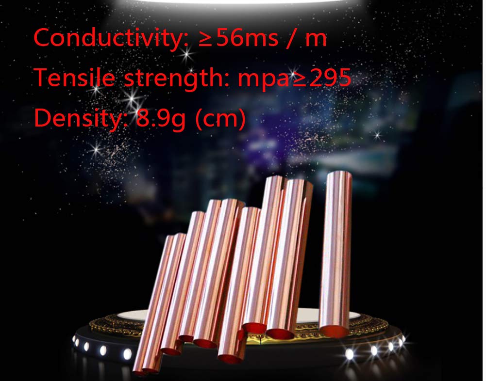 Reine Kupferrohre (4er-Pack) – 500 mm Länge, 6/8/10 mm Außendurchmesser, 1/1,5 mm Wandstärke for Elektro-, Sanitär- und Heimwerkerprojekte(1mm thick Diameter10mm)
