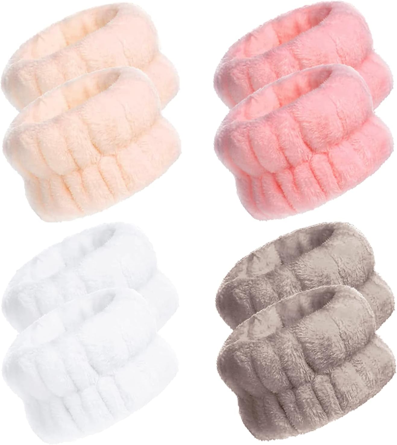 Wrist Washband 8 Pairs Microfiber Wrist Spa Wash Towel Band Wristbands for Washing Face Absorbent Wristbands Wrist Sweatband for Women Girls Prevent Liquid from Spilling Down Your Arms