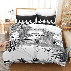 LOYOO Parure de lit 3 pièces en Microfibre pour The Beatles Music Bedding Set UK Rock Housse de Couette Douce et Lisse imprimée avec 2 taies d’oreiller fille/A/135x200cm - Les Beatles, Paul McCartney, John Lennon, RIngo Starr, George Harrison