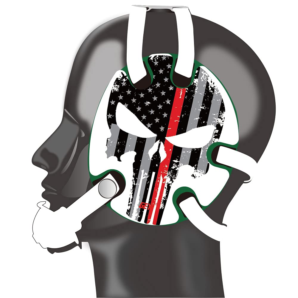 Geyi Wrestling Headgear US Flag Thin Red Line Wraps (Dark Green)