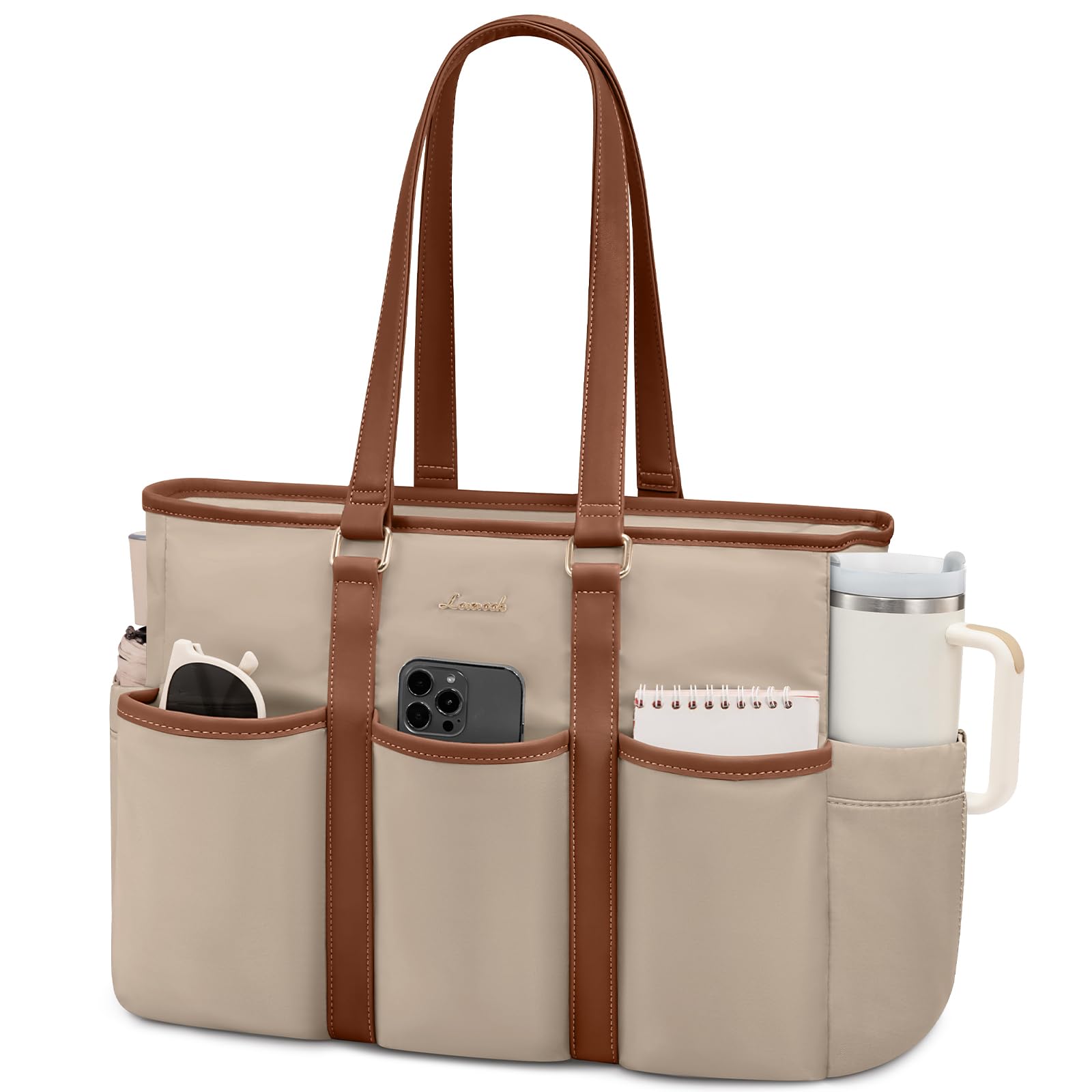 LOVEVOOK 17 Inch Laptop Tote Bag for Women Work Teacher Tote Nurse Bag Professional Utility Computer Bag For