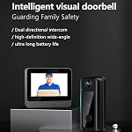 Video Doorbell, 4.3 Inch Display & 2 Way Intercom System, Auto Recording with 8MP Camera, 170° Wide Angle View, for Home Security with Built in Speaker and Microphone