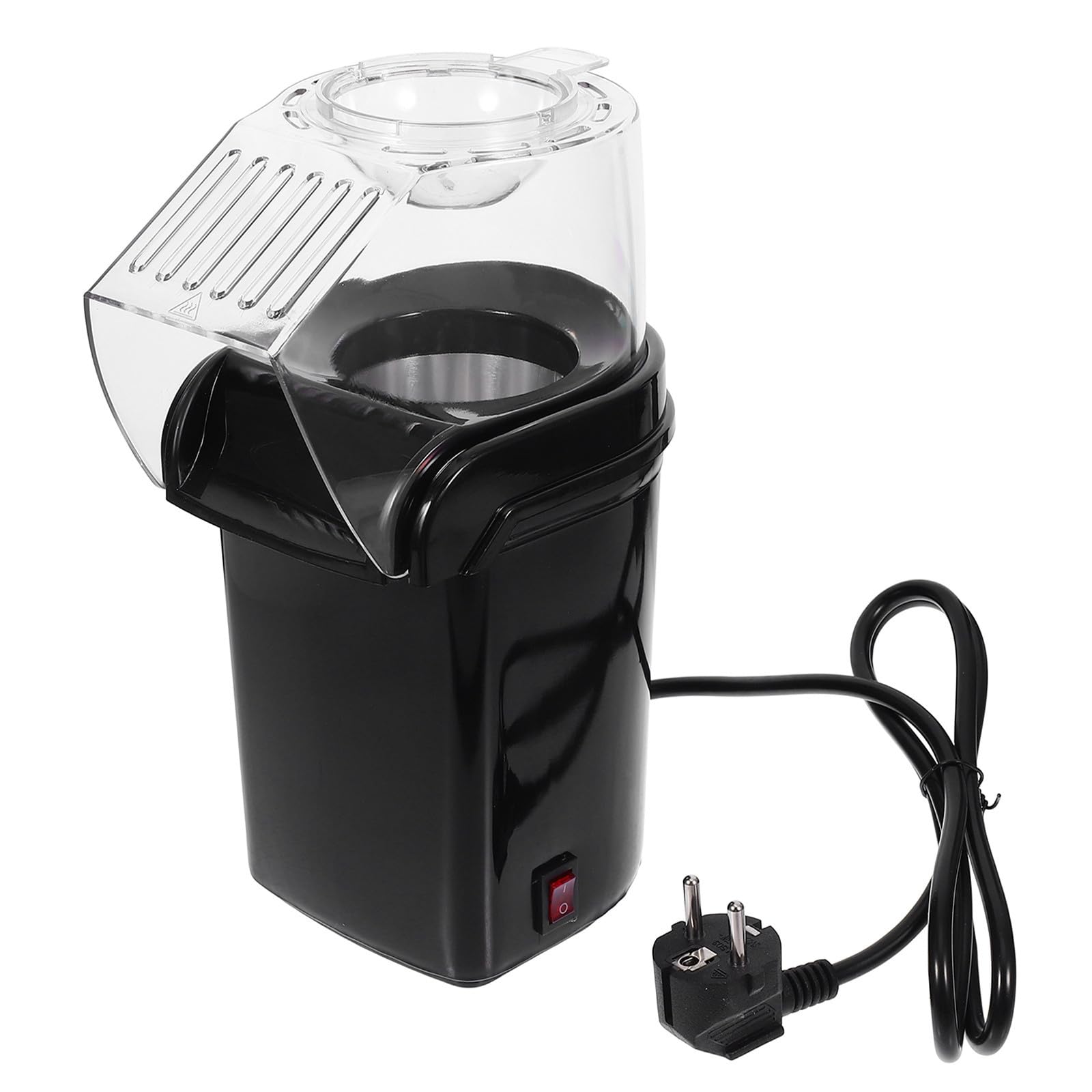 Máquina Eléctrica para Hacer Palomitas de Maíz de 1200 W | Aire Caliente, Diseño Compacto Portátil, Color Negro, Pp, para Cine y Uso Marcha