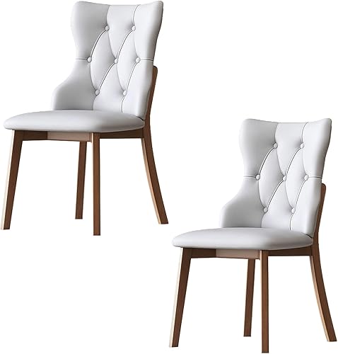 Miniatura 13 de JKGHK - Sillas de comedor, sillas de cocina tapizadas, silla de sala con respaldo y patas de madera, silla de sala de estar sin brazos para el Negro