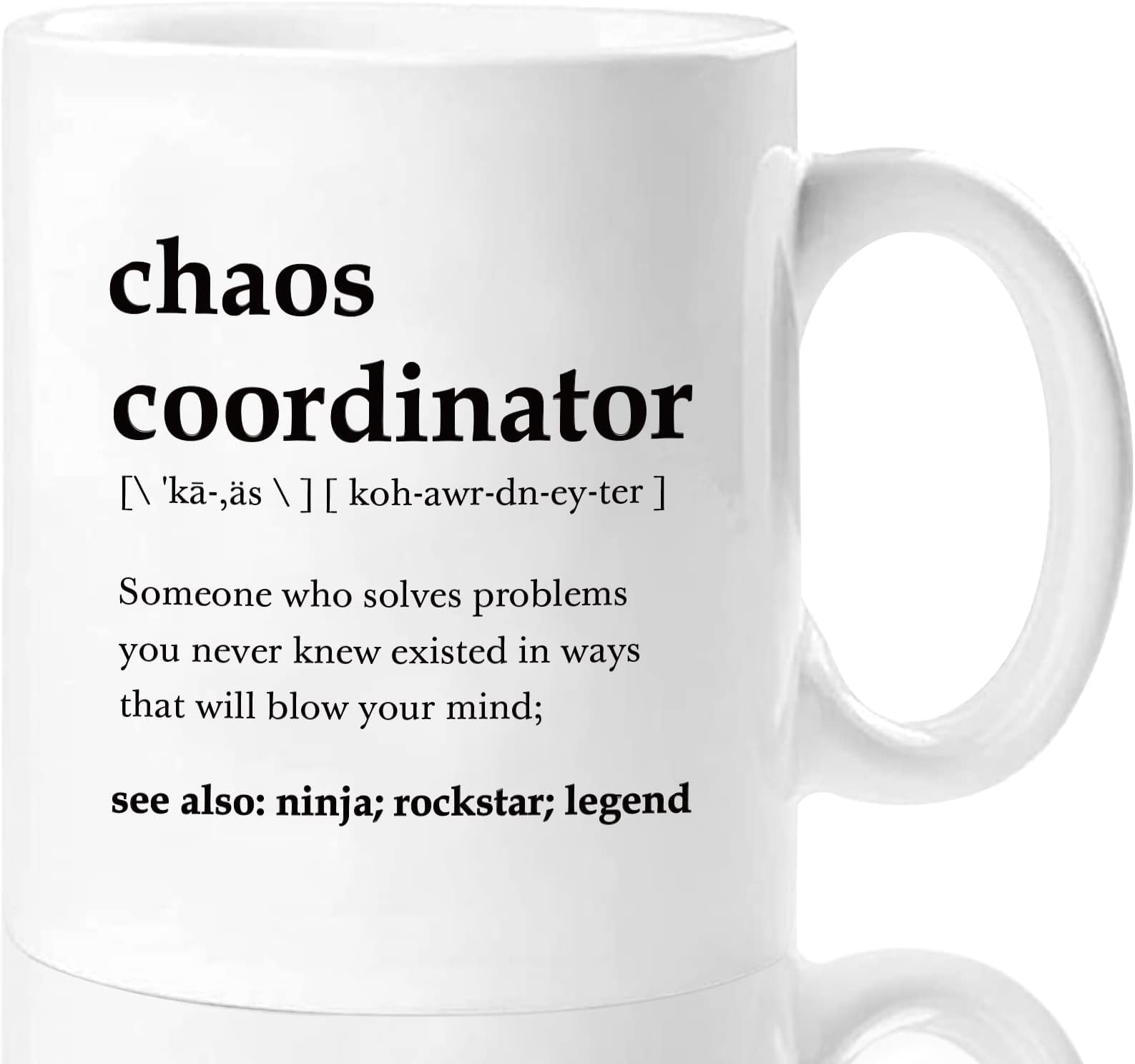 Shqiueos Chaos Coordinator Mug 11 Oz - Teacher Appreciation, Nurse, Thank You for Coworkers, Boss, Secretary, Manager - Boss Day, Mother's Day, Mom Birthday