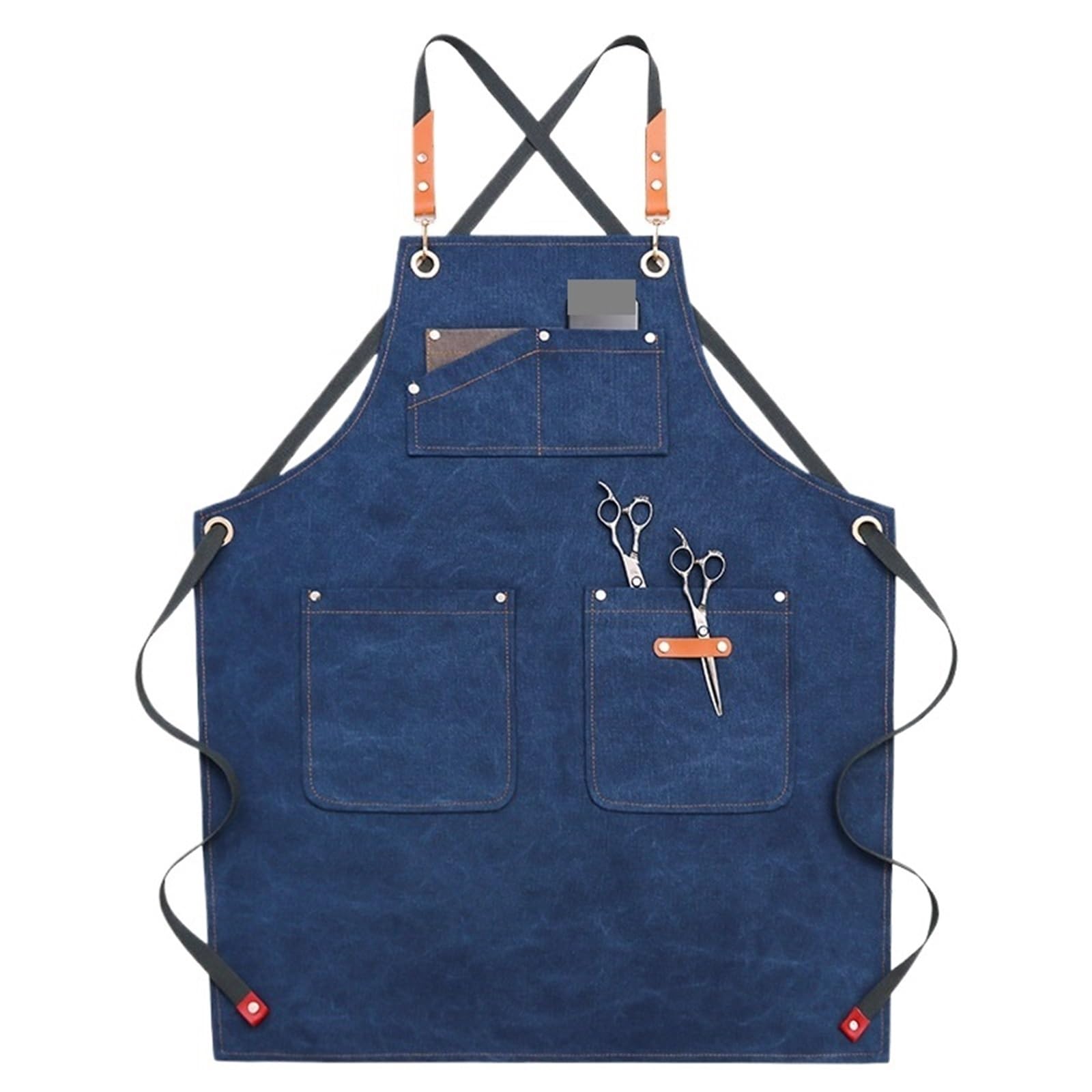 Grembiule da lavoro in tela giardinaggio impermeabile for donna Uomo con tasche Grembiuli cucina for la lavorazione del legno alla griglia Per Giardino