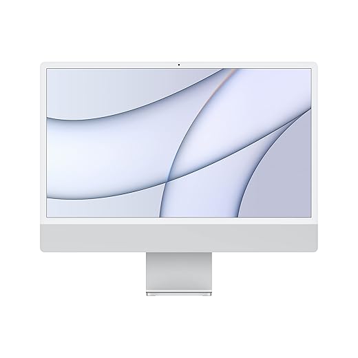 2021 Apple iMac (24-inch, Apple M1 chip with 8‑core CPU and 7‑core GPU, 8GB RAM, 256GB) - Silver