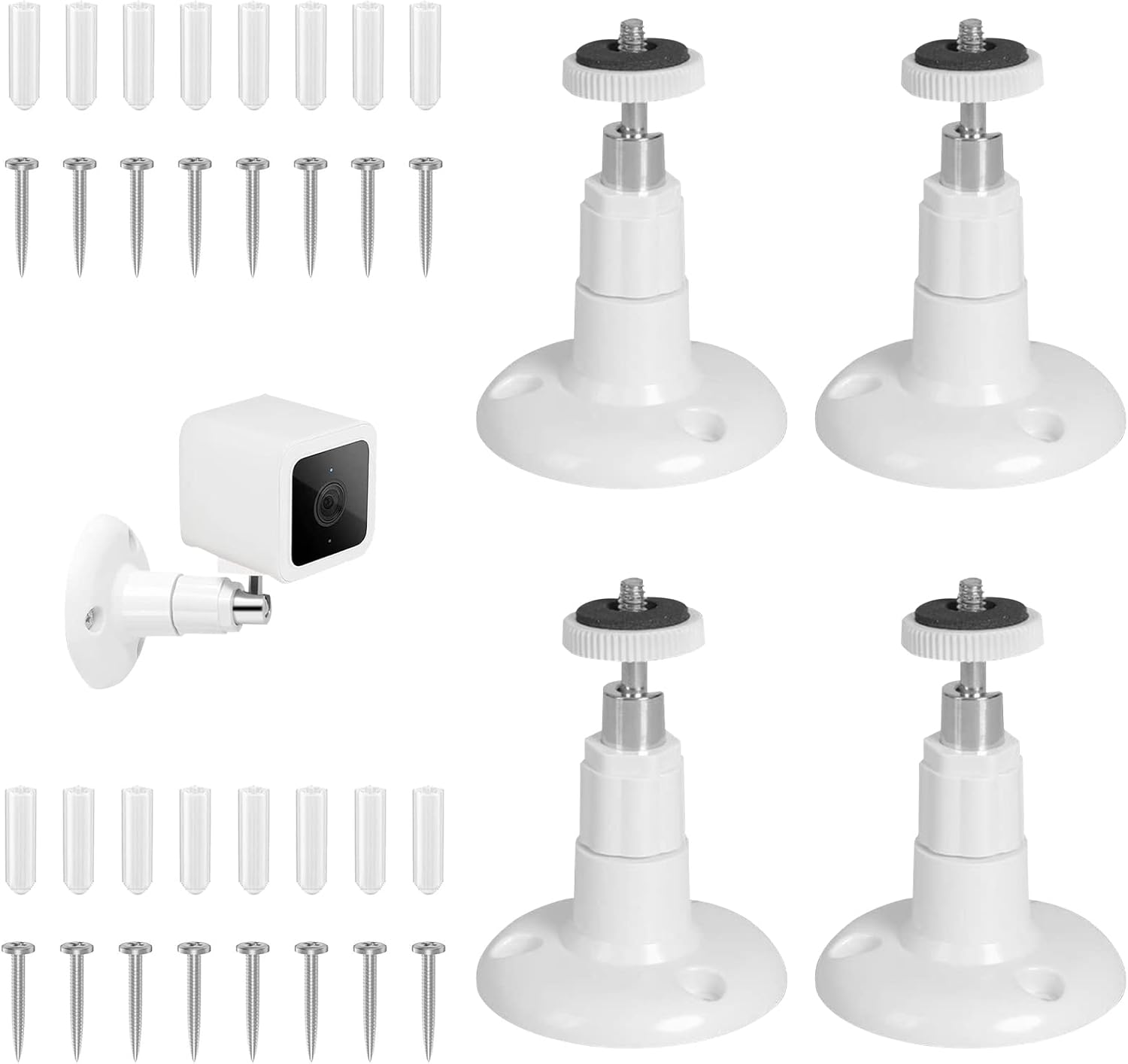 Ytesky 4pcs Wall Mount for Ring Stick Up Camera Bracket 360° Adjustable Security Camera Mounting