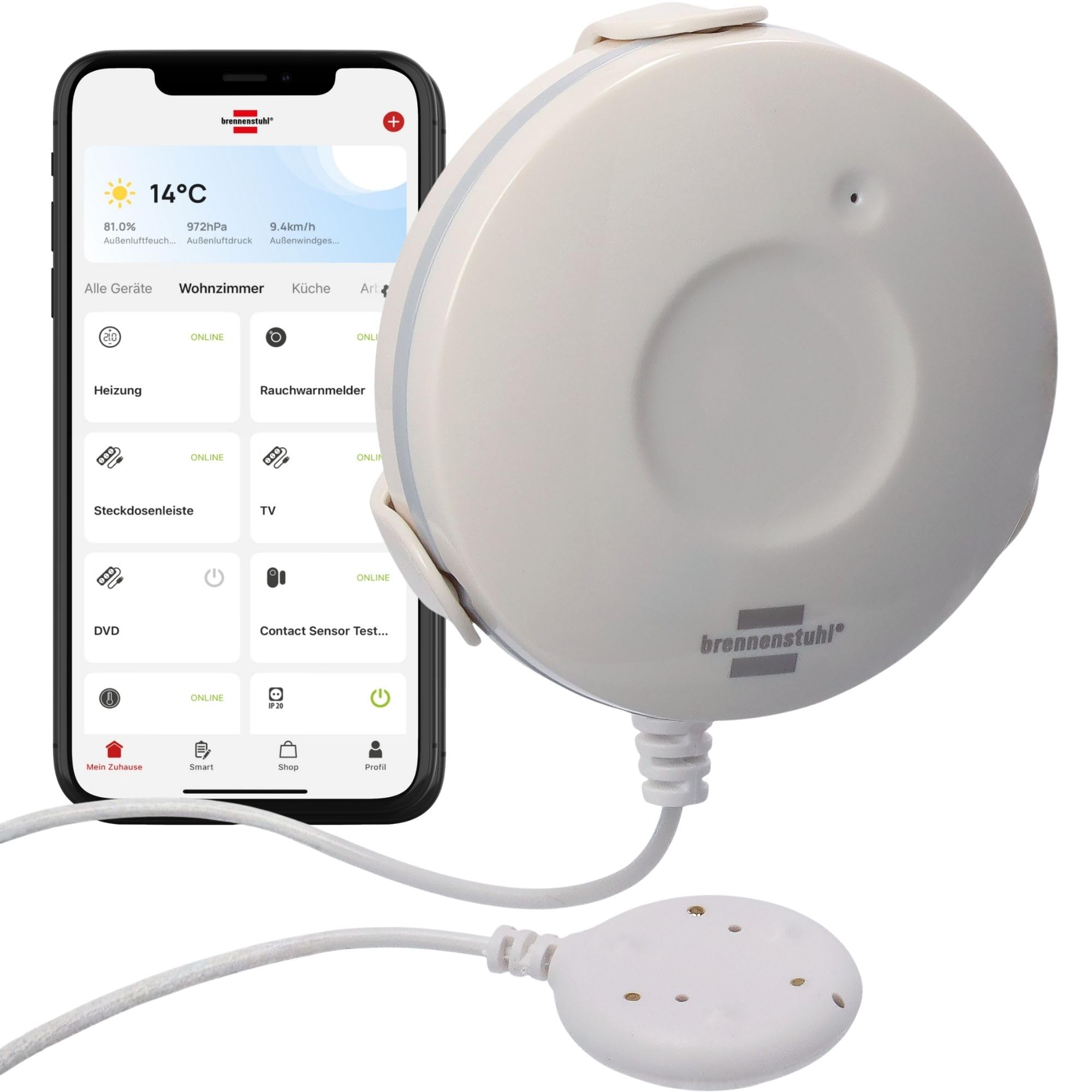 brennenstuhl®Connect Zigbee czujnik wody WM CZ 01