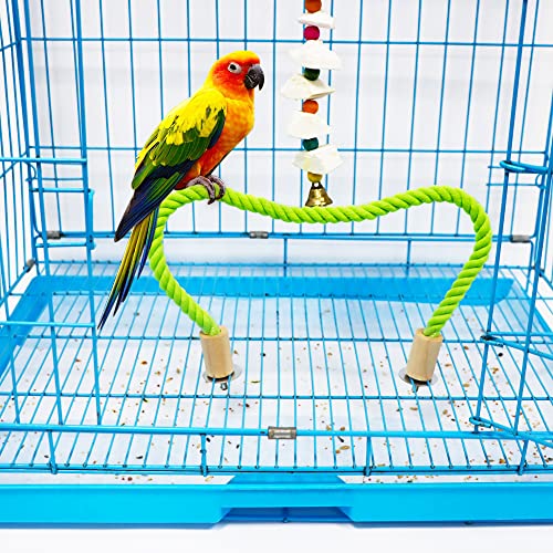 Image of DQITJ 60 Pcs Thicken Large Size Bird Cage Liner Papers Disposable Bird Cage Liners Precut Absorbent Pet Cages Cushion for Bird Parrot (23 inch x 11 inch)