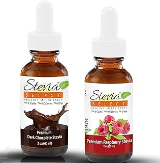 Stevia Select Stevia Drops Raspberry & Dark Chocolate Keto Coffee Sugar-Free Flavors Bundle Pack (2) Stevia Flavor 2 Oz.