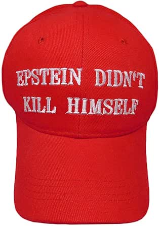 Amazon.com: Epstein Didn't Kill Himself Red 100% Cotton Embroidered