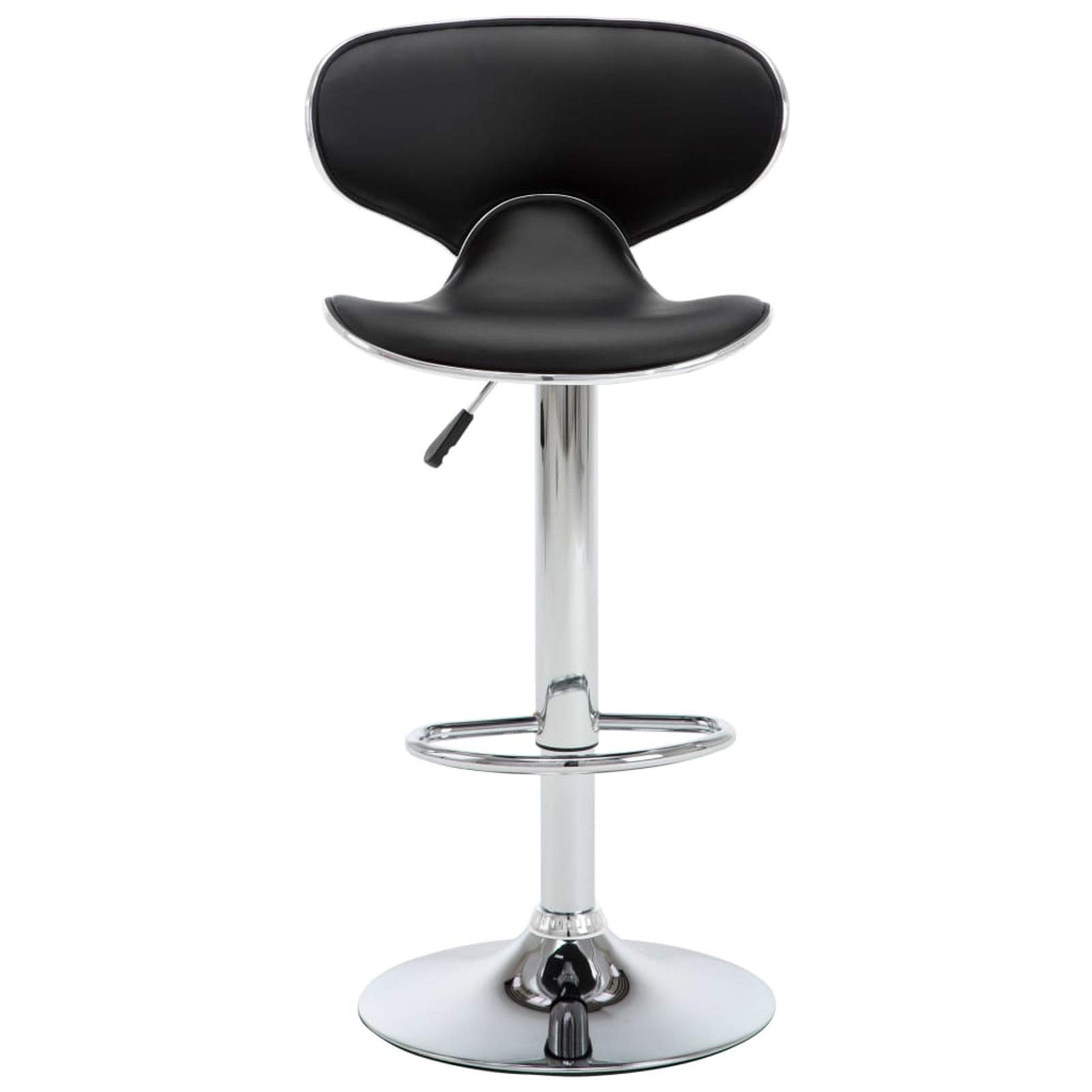 Homgoday Taburetes de bar, 2 unidades, color negro, de piel sintética, silla de oficina, silla de descanso, silla de bar, silla de escritorio, para dormitorio o salón