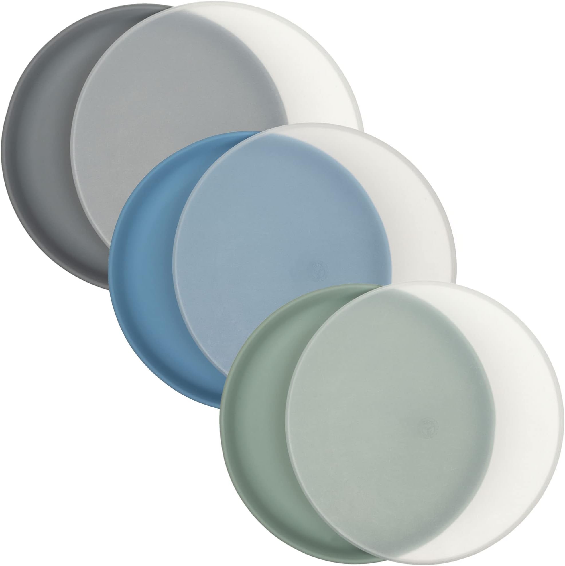 Baby & Toddler Non-Suction Plates with Lids, 100% Food Grade Silicone Plates, Premium Hard Plastic Lids, Unbreakable Design, Microwave & Dishwasher Safe, 3 Pack