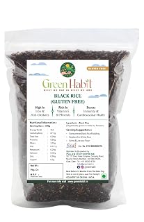 Green Habit Wild Black Rice a.k.a Forbidden Rice (900 gram pack)