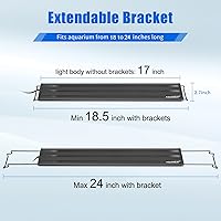 Vista 3 de AQUANEAT LED Aquarium Light Full Spectrum for 18 Inch to 24 Inch Fish Tank Light Fresh Water