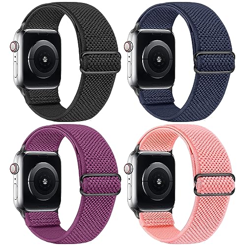 SOiiKE Elastique Bracelets Compatibles avec Bracelet Apple Watch 38mm 40mm 41mm 42mm 44mm 45mm 46mm 49mm, Bracelet de Réglable Sport en Nylon pour iWatch...