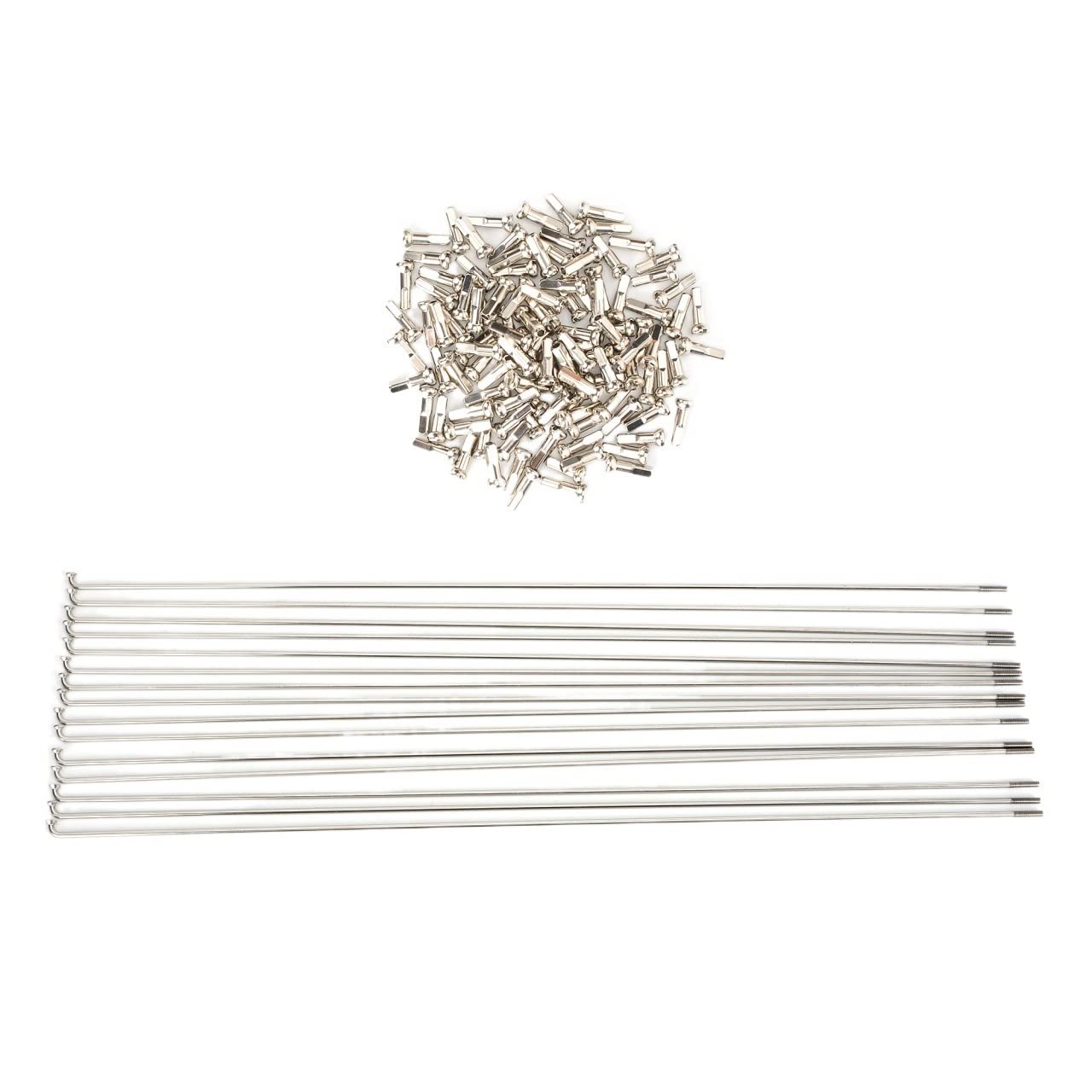 JIASHUNHE Cycling Spokes Fahrrad Speichen 2,0 Runde J-bend/gerade Pull Kopf Silber Mit Kupfe(J Bend 24 PCS)