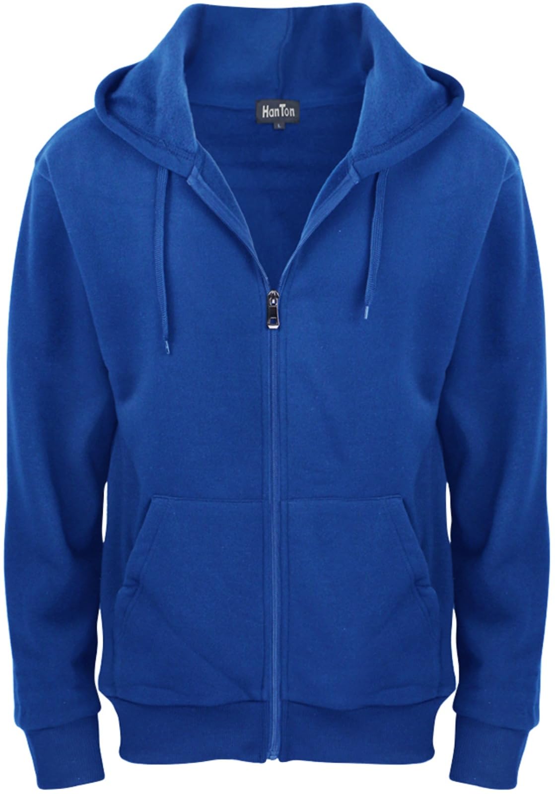 LeeHanTon Mens Zip Up Fleece Jacket Lightweight Hoodies Casual Soft Full Zip Coats with Pockets Plus Size S-5XL Big&amp;Tall