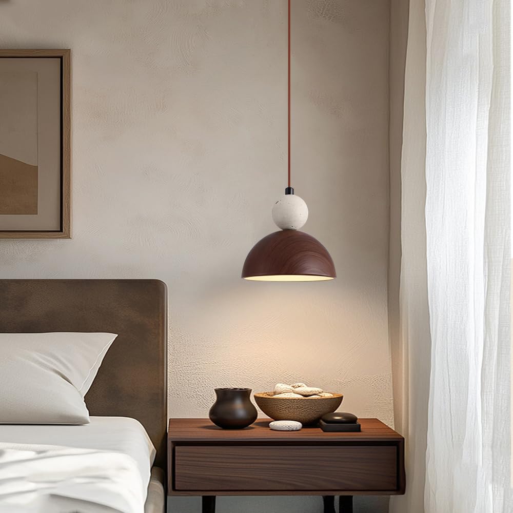 Lampada a sospensione in metallo stile Wabi Sabi, lampada a a soffitto a luce calda a LED, lampadario decorativo in pietra naturale, apparecchi di illuminazione for la decorazione