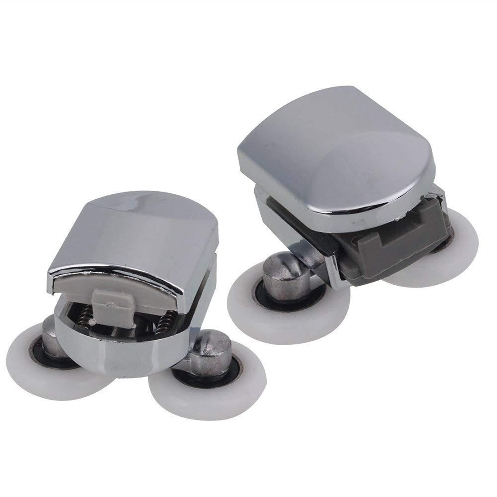 Ruedas gemelas de zinc de 25mm para mampara de ducha deslizante pack de 2 unidades