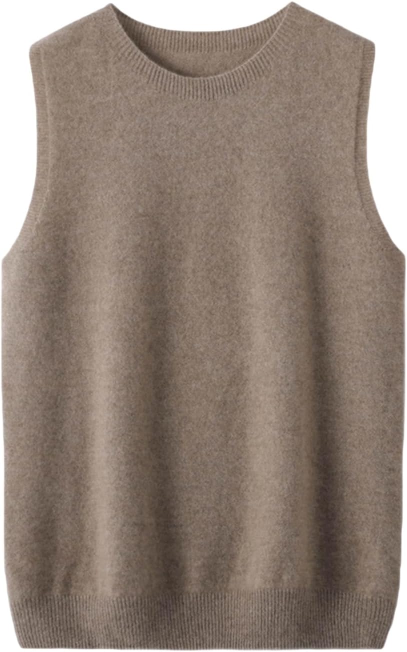 [FDGFJ] ニット ベスト レディース セーター トップス リブ Vネック 袖なし プルオーバー カットソー ニットチョッキ 大